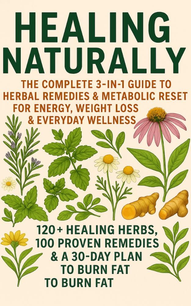Healing Naturally: The Complete 3-in-1 Guide to Herbal Remedies & Metabolic Reset for Energy, Weight Loss & Everyday Wellness: 120+ Healing Herbs, 100 Proven Remedies & a 30-Day Plan to Burn Fat